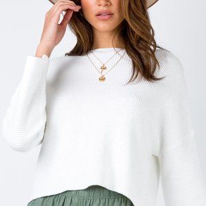 Princess Polly LANEWAY LONG SLEEVE TOP CREAM Size S/M